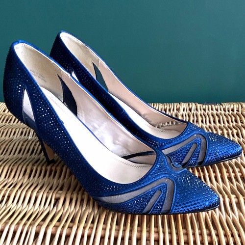 Quiz blue rhinestone - blue, pointed