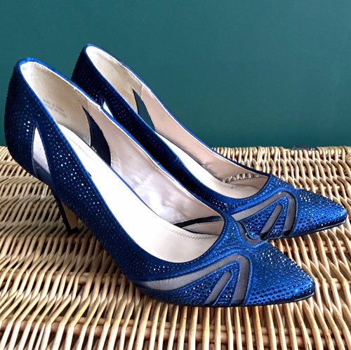 Quiz blue rhinestone - quiz, pointed